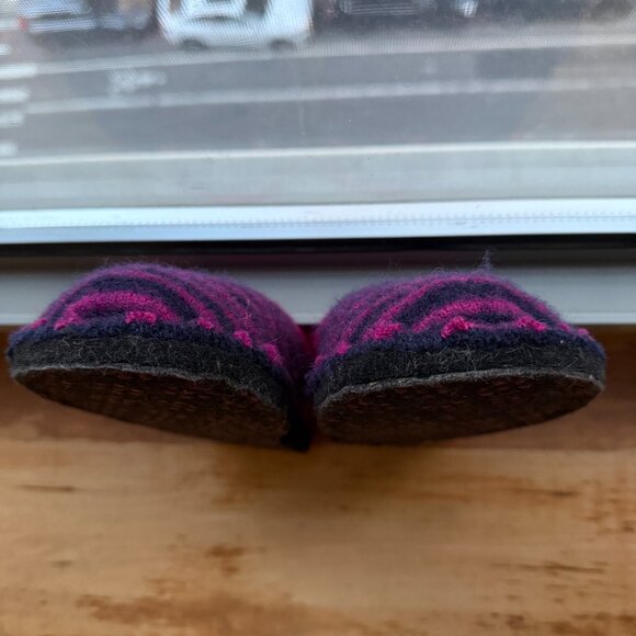 Haflinger Cathy Wool Slippers Womens Navy Kardinal (Fuschia) Size 36 - Picture 7 of 8